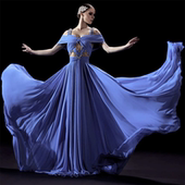 时尚 飘逸雪纺礼服年会酒会生日派对毕业舞会高档晚礼服定制