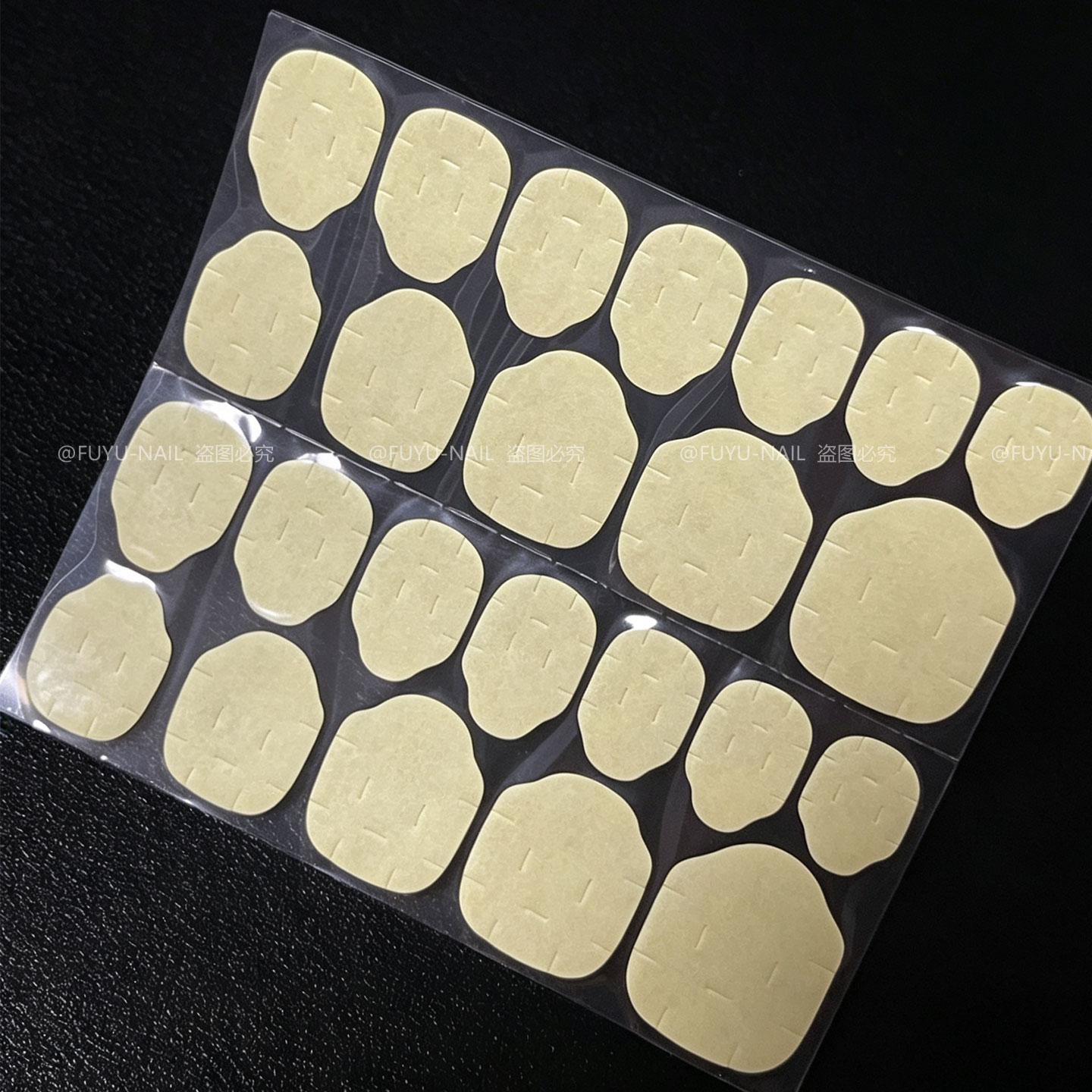 新款巨粘牛皮纸美甲透明果冻胶可拆卸穿戴甲双面胶贴孕妇可用24粒