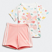 阿迪达斯正品 GIFT SET Adidas 三叶草婴童运动套装 FR5308