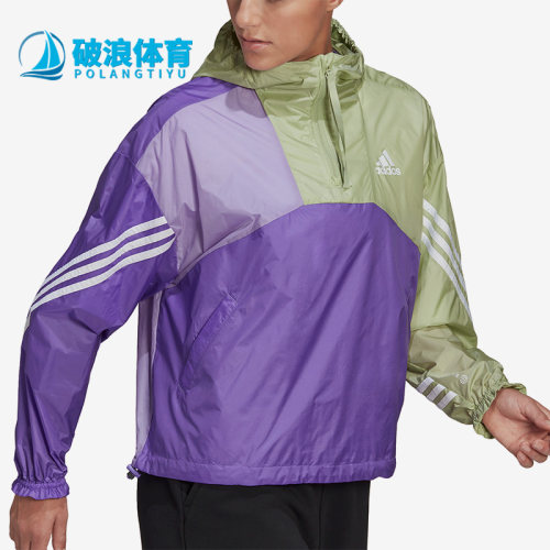 阿迪达斯女子梭织连帽运动外套
