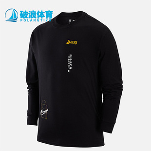 Nike/耐克正品洛杉矶湖人男子运动篮球透气长袖T恤 DR6346-010