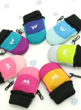 日本stample儿童手套冬滑雪防水保暖女童学生小孩宝宝玩雪套连指