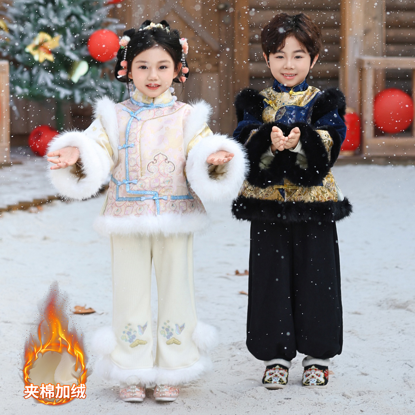 女童格格公主服冬季加绒拜年演出