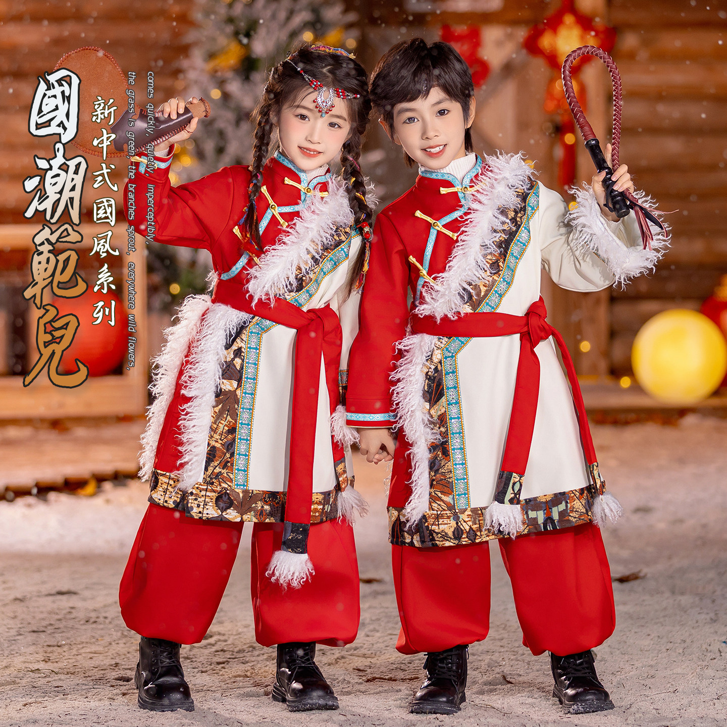 儿童民族风汉服演出服图片