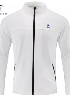 香港代购 MUNSINGWEAR/万星威高尔夫男拉链卫衣运动休闲外套透气