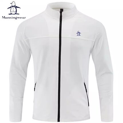 香港代购 MUNSINGWEAR/万星威高尔夫男拉链卫衣运动休闲外套透气