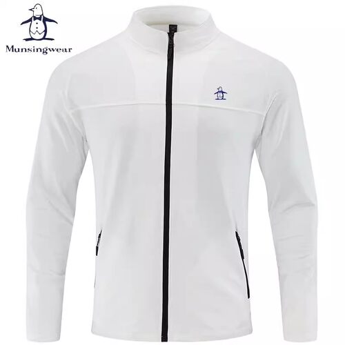 香港代购 MUNSINGWEAR/万星威高尔夫男拉链卫衣运动休闲外套透气