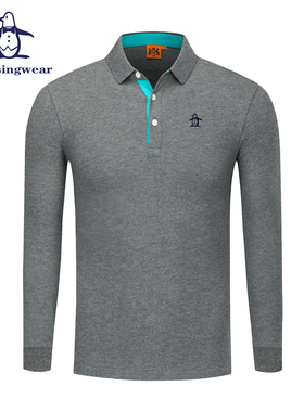 香港代购 MUNSINGWEAR万星威高尔夫长袖polo衫男精选阳光好棉透气