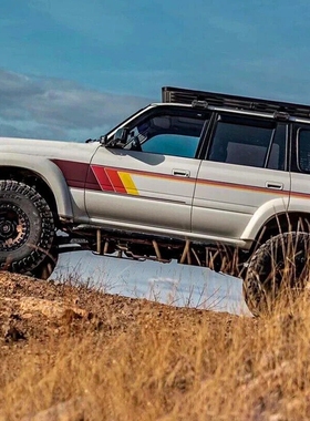 兰德酷路泽LC76 LC80车贴拉花彩条 老款陆巡车身装饰改装汽车贴纸