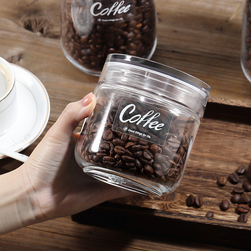 咖啡豆保存罐食品级玻璃密封