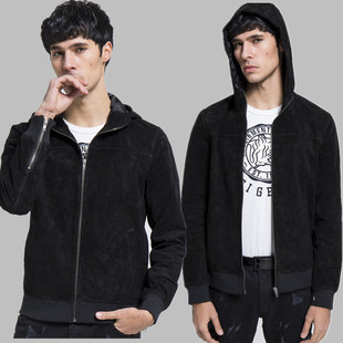 型真皮机车韩版 连帽皮衣男皮夹克男青年外套潮学生修身 特价 反季