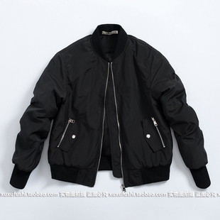 棉衣 小外套棒球服女大码 秋冬江疏影同款 飞行员夹克短款