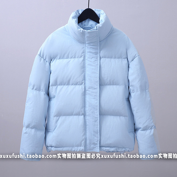 CallmeEar同款立领短款羽绒服女加厚小个子浅蓝色面包服冬季外套,女装/女士精品,羽绒服,淘宝优惠券,粉丝福利购,淘宝优惠卷