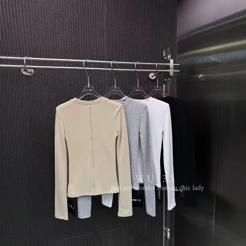 wu33打底衫2025秋冬新韩版圆领