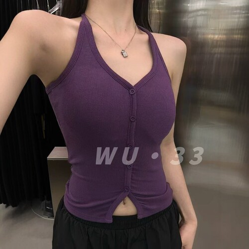 wu33辣妹背心上衣2025夏款