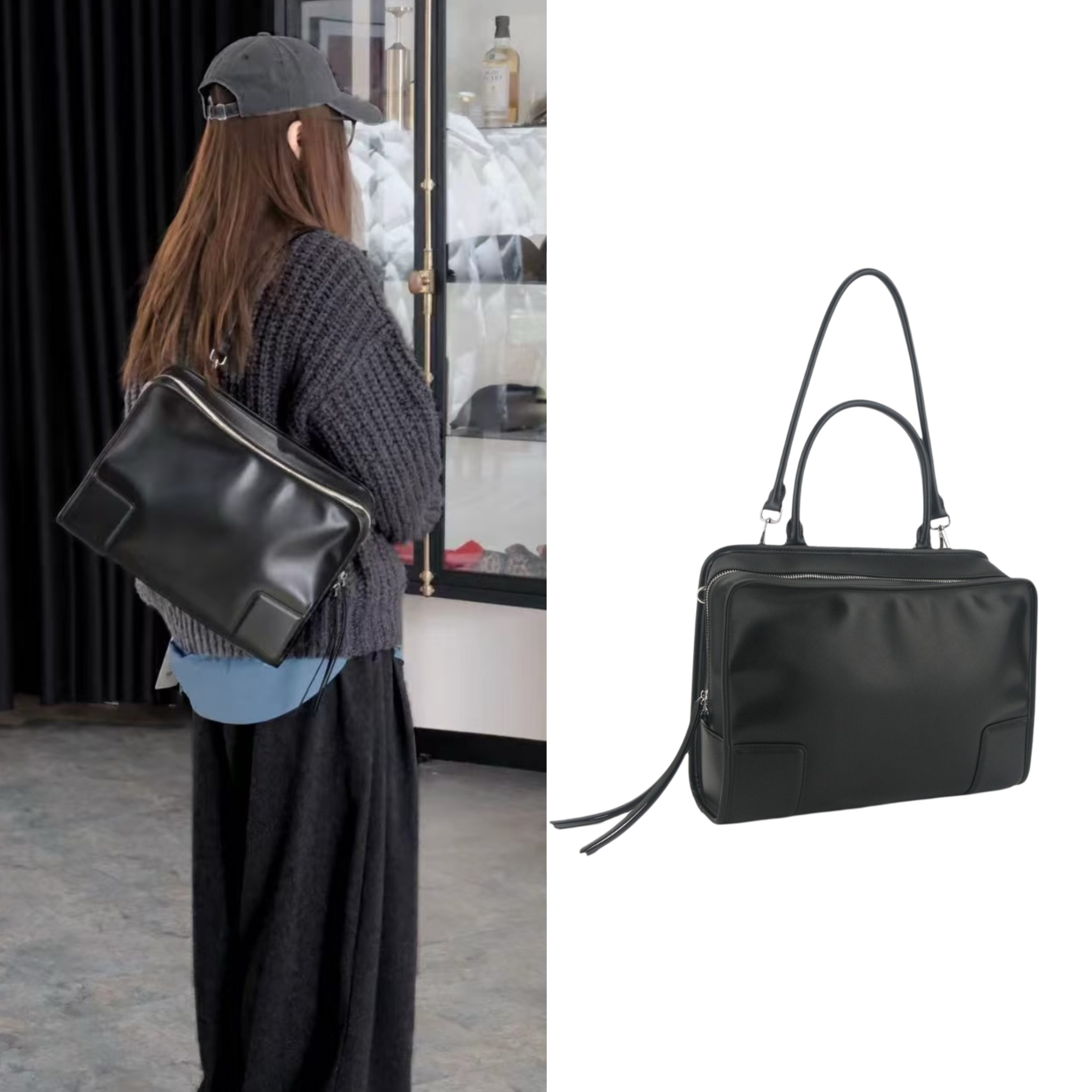 罗家新款牛皮手提包高品质麂皮拼接斜挎包大容量真皮女包经典款包,箱包皮具/热销女包/男包,通用款女包,淘宝优惠券,粉丝福利购,淘宝优惠卷