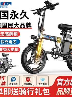 永久折叠电动自行车代步代驾小型便携助力成人单车超长续航新国标