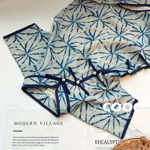 2025夏季新款女童旗袍气质连衣裙小女孩洋气改良儿童民国风裙子