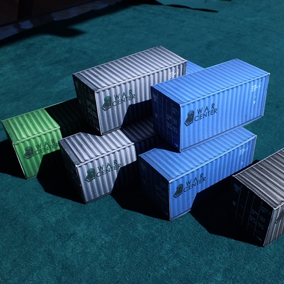 儿童益智diy立体手工制作场景搭配迷你仿真集装箱摆件3d纸质模型