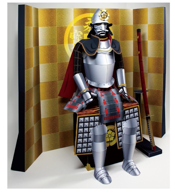 儿童益智diy手工制作仿真战国武将铠甲甲胄3d纸质模型纸艺玩具