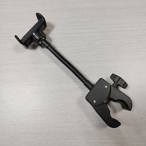 户外直播金属软管垂钓手机支架固定夹轮椅手机夹加厚蟹钳夹护拦杆