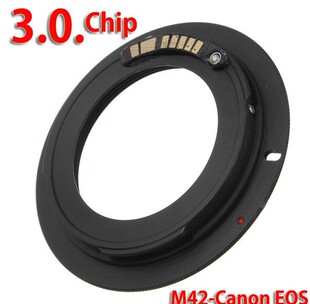 M42-EOS相机电子环 罗口M42镜头转适用单反相机电子转接环