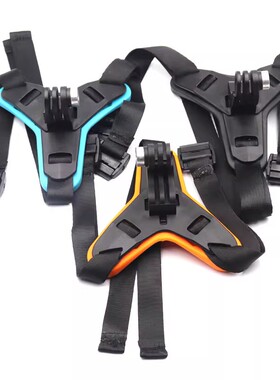 gopro11/10/9/8/7/6头盔下巴支架小蚁大疆运动相机固定带拍摄支架