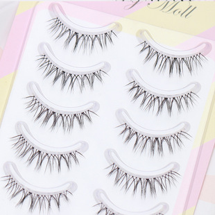 梦鹿w7正品假睫毛女贴自然仿真太阳花浓密欧美凌乱卷翘嫁接新娘妆