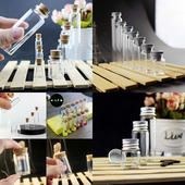 水宝宝星愿瓶各种迷你瓶 饰小玻璃瓶合成软木塞玻璃管装 包邮 50支装