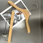 榉木清漆原木衣架女装 店货架无痕实木衣架 衣服撑实体店挂衣架女装