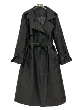 【妙妙专属】大翻领长袖长款风衣鹅绒服C375W1849