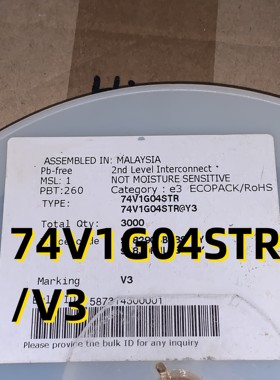 74V1G04STR/V3  09+  SOT23-5 原装现货