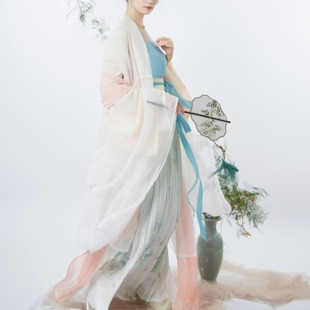 杂九记原创汉服宋制复原北宋纱衫女日常齐腰超仙百褶裙2025春夏款