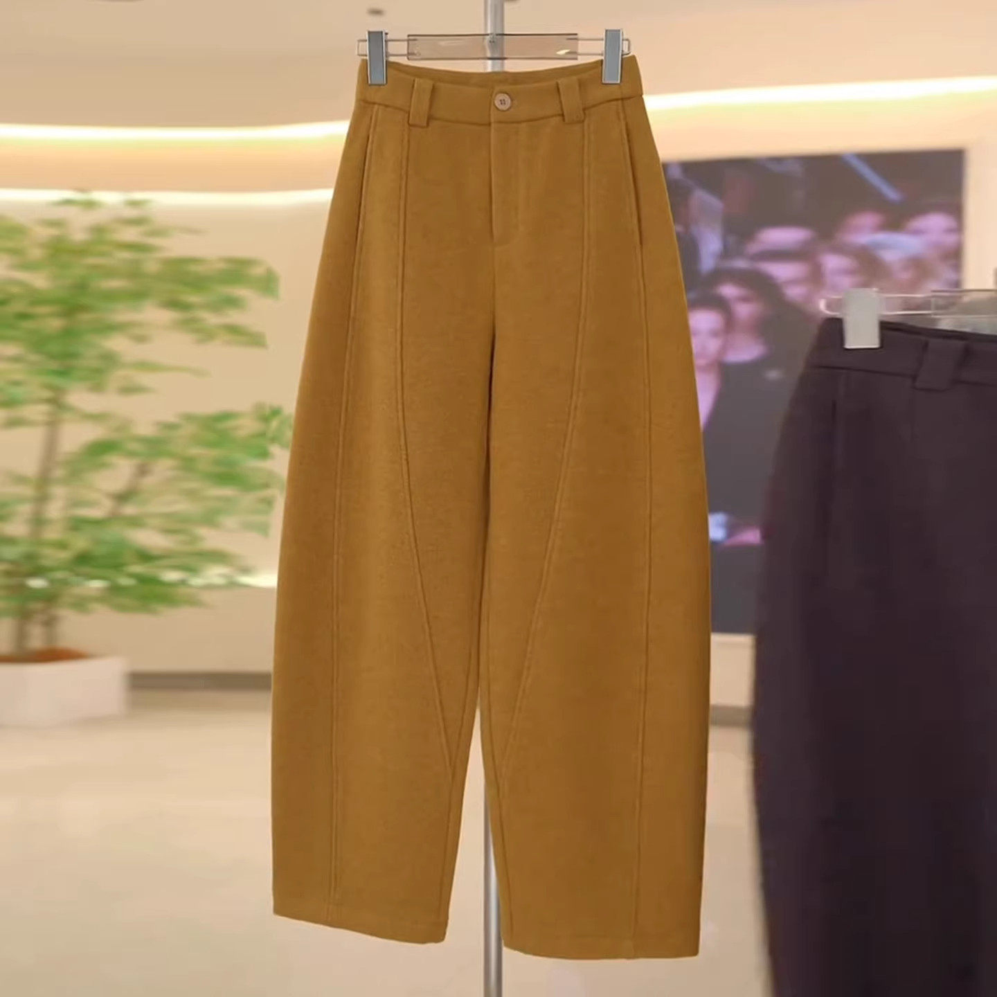 澳洲绵羊毛2025秋冬弯刀裤女加厚新款高腰显瘦软糯宽松休闲阔腿裤,女装/女士精品,大码裤装,淘宝优惠券,粉丝福利购,淘宝优惠卷