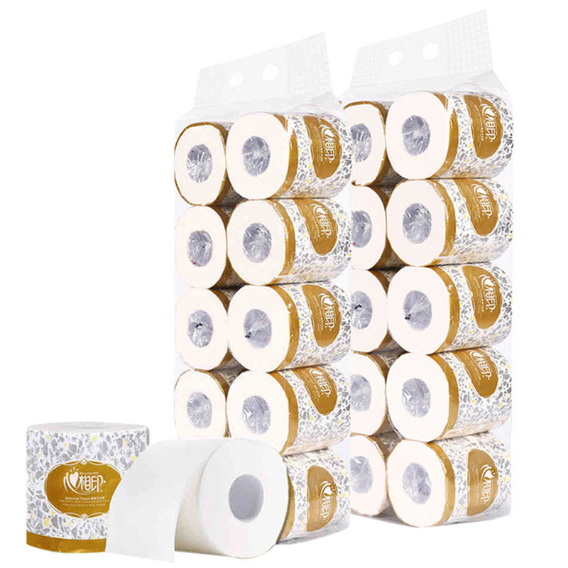 圆筒桶装卫生纸心心相印家用卷纸卫生间厕所有芯厕纸圈筒纸巾