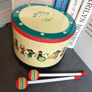 木製ベビーハンドドラム両面ドラム子供用打楽器スネアドラムクラップドラム早期教育音楽おもちゃスネアドラム