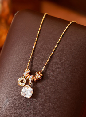 财星璀璨冬日轻奢爆闪锁骨链女