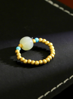 古法碧玉和田玉女戒可伸缩