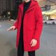 冬天男士 中长款 红色棉衣加厚加肥加大东北棉袄防寒服保暖棉服男冬