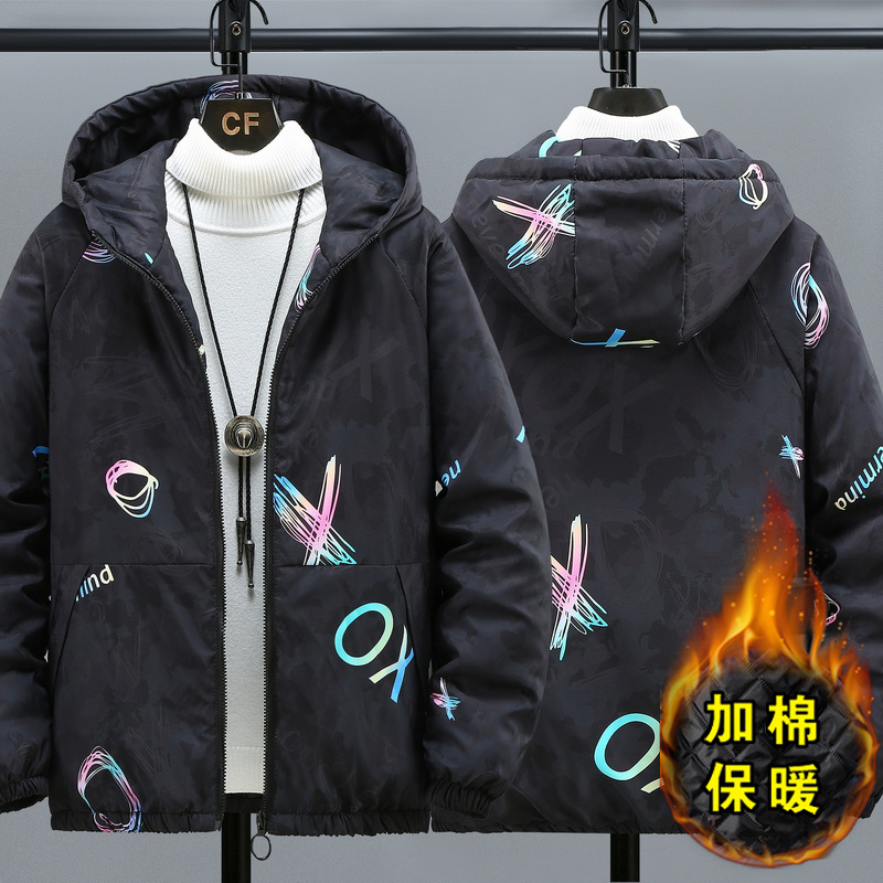 男士棉衣大码二棉加棉外套学生