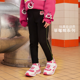 YKLR508 中国李宁玩具总动员草莓熊系列女小童加绒修身 直筒卫裤