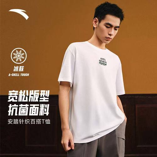 安踏生活系列冰肤男士短袖T恤