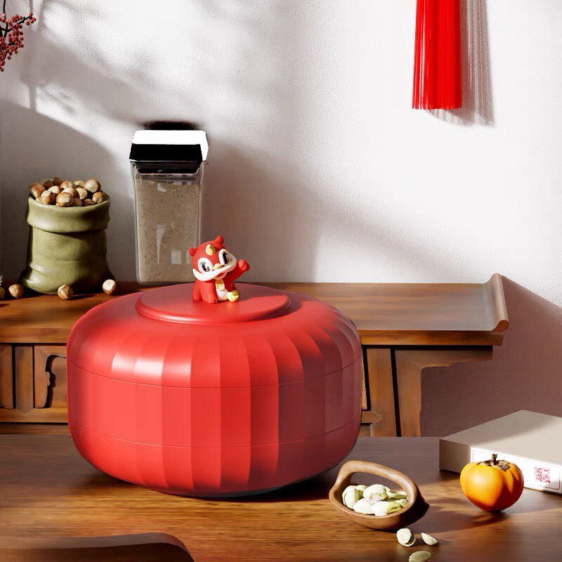 2024糖果盒家用客厅茶几收纳零食摆放盘密封过年水果坚果干果盘