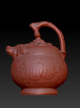 三维图 圆雕图 模型 3D STL 精雕 木雕 雕刻图T提梁倒灌壶251121