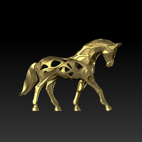 三维图 圆雕图 模型 3D STL 精雕 木雕 雕刻图L镂空马251220