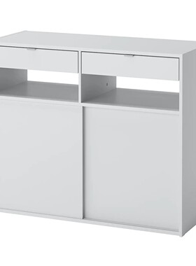 IKEA宜家斯比梅 餐边柜，淡灰色，97x40x79 厘米收纳柜抽屉柜