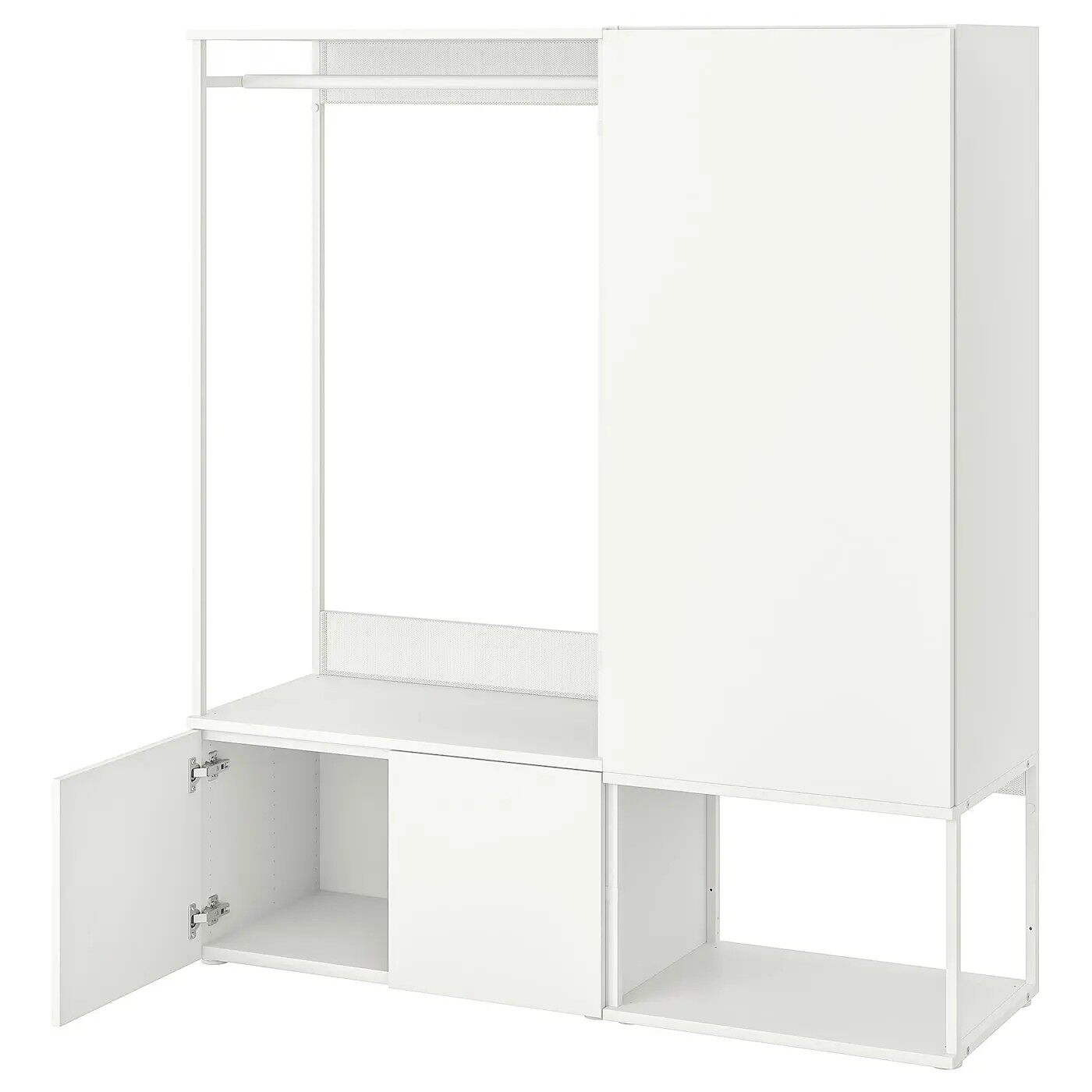 IKEA宜家普拉萨 三门衣柜，白色/福纳 白色，140x42x161 厘米