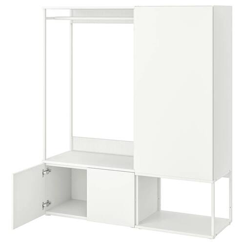 IKEA宜家普拉萨 三门衣柜，白色/福纳 白色，140x42x161 厘米