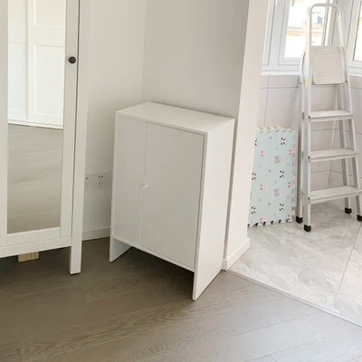 宜家巴格布带门单柜白色收纳柜