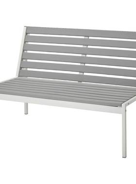 IKEA宜家代购友朋 双人沙发，户外，白色/灰色，100x59x67 厘米